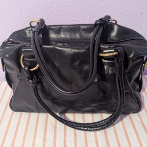 Donna DixonElegant Black Leather Handbag
